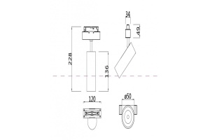 Трековый светодиодный светильник Maytoni Track Lamps TR019-2-10W4K-B - 3