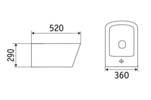 Биде подвесное Ceramalux белый (NS-5370) - 2