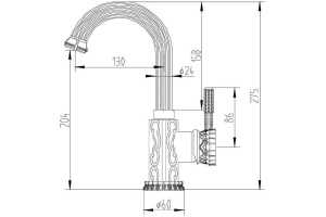 Смеситель Zorg Antic A 113U-BR для раковины - 2
