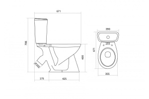 Унитаз-компакт Santek Бриз WH302138 - 2