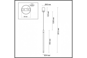 Подвесной светодиодный светильник Odeon Light Anta 4392/14L - 3