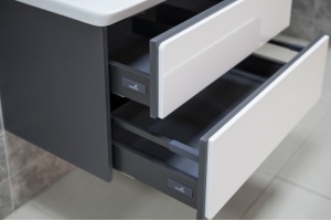 Тумба для комплекта Roca Ronda 70 белый глянец, антрацит - 3