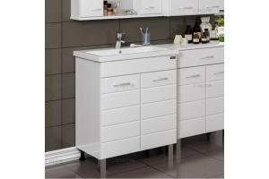 Тумба с раковиной напольная Санта Омега 70 белый