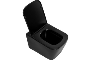 Чаша для подвесного унитаза BelBagno Ardente черный матовый, без сиденья (BB3202CHR-MB) - 2