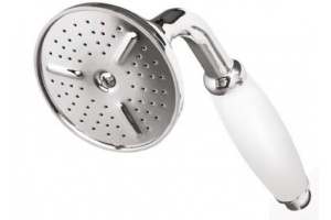 Душевая лейка Cezares хром, ручка белая (CZR-U-D1FC-01-Bi)