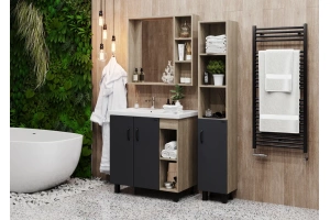 Комплект мебели Onika Тимбер 80 серый матовый - светлое дерево - 3