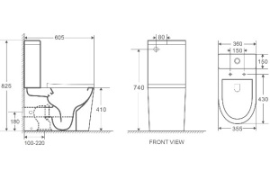 Унитаз-компакт Weltwasser WW SK Salzbach 001MT-BL безободковый с микролифтом черный матовый (10000003765) - 2