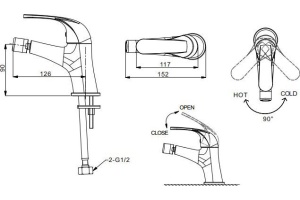 Смеситель Bravat Fit F3135188CP-RUS для биде - 2