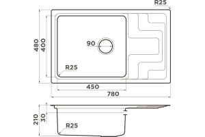 Мойка кухонная Omoikiri Mizu 78-LB - 2