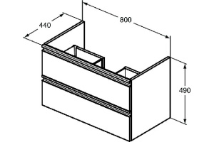 Тумба под раковину Ideal Standard Tesi 80 белый - 2