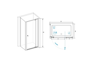 Душевой уголок RGW Passage 90х70 хром стекло прозрачное - 2