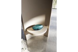 Раковина накладная прозрачная ABBER Kristall AT2802Aquamarin бирюзовая - 2