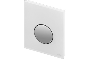 Кнопка смыва TECE Loop Urinal 9242660 белое стекло, кнопка хром - 2