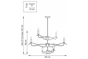 Люстра на штанге Lightstar Ragno 733267 - 2