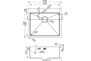 Мойка кухонная Zorg Light ZL R 590510 - 2
