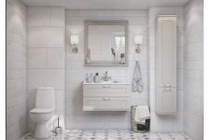 Комплект мебели подвесной Aquaton Леон 80 белый