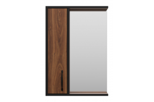 Зеркало-шкаф Misty Кедр 50 левый темное дерево