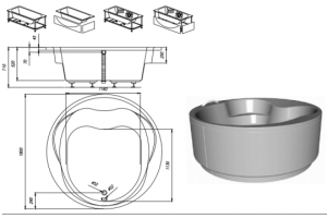Акриловая ванна Kolpa San Opera 180х180 белая - 3