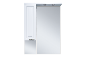 Терра - 70 зеркало-шкаф белый левый