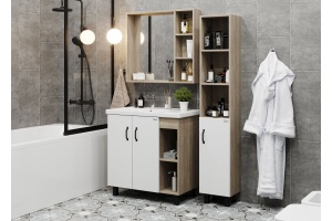 Комплект мебели Onika Тимбер 80 белый - светлое дерево - 2