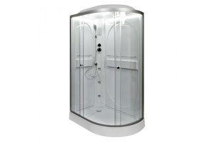 Душевая кабина Deto L 120х80 с гидромассажем, хром (L602LLED+GM)