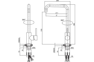 Смеситель для кухни, Kitchen, IDDIS, K05STL0i05 - 2