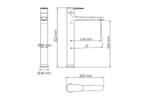 Смеситель для раковины WasserKRAFT Weida хром - 3