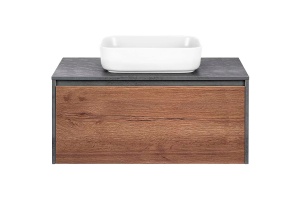 Тумба с раковиной Vincea Chiara Mesa 100 серо-коричневая