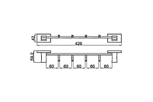 Планка с 4-мя крючками Gappo G0716-40 - 2