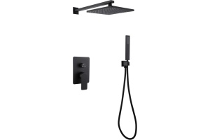 Душевой комплект Abber Weiss Insel черный, матовый (AF8018B)