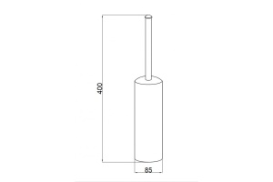 Ёршик для унитаза напольный Boheme Murano золото - 2