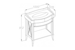 Мебельная раковина Opadiris Лоренцо 100 белая - 2