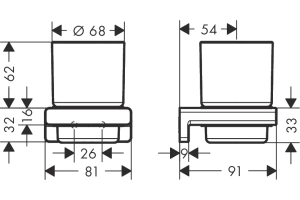 Стакан для зубных щеток Hansgrohe AddStoris хром - 2
