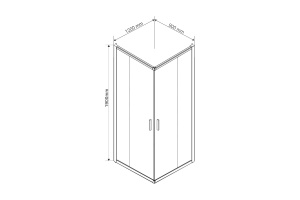 Душевой уголок Vincea Garda 120x90 профиль сталь стекло прозрачное - 3