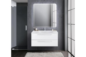 Тумба под раковину Cezares Eco 90х50 Bianco Opaco (ECO-900-2C-SO-BL) - 3