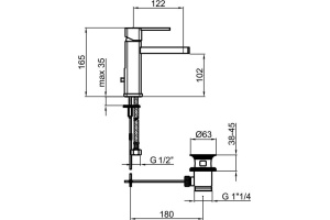 Смеситель Webert Azeta New AA830102015 для раковины, хром - 2