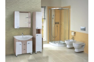 Тумба под раковину Onika Стиль 75 белый - светлое дерево - 3