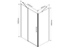 Душевая дверь Vincea Orta 100 хром стекло прозрачное - 3