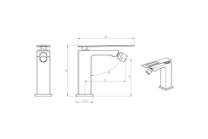 Смеситель для биде Boheme Q золото - 2