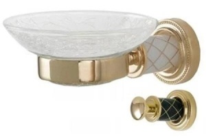 Мыльница настенная Boheme Murano золото с черным