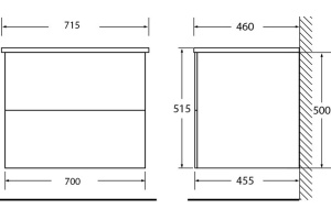 Тумба под раковину Belbagno Etna 70 светлое дерево - 3