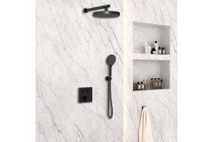 Душевой комплект Vincea Inspire с термостатом черный матовый - 3