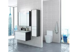 Тумба для комплекта Roca Ronda 70 белый глянец, антрацит - 2