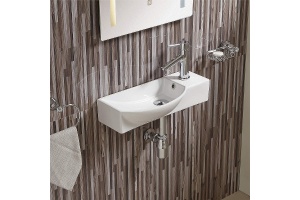 Раковина подвесная WeltWasser WW AISBACH 7945 GL-WT R 45 белый (10000008691) - 2