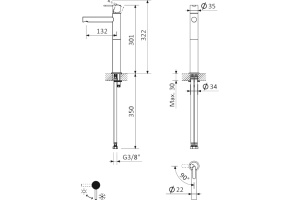 Смеситель Cezares Leaf LC1-01-W0 для раковины - 2