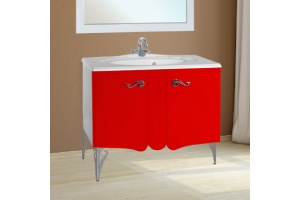 Тумба с раковиной Bellezza Эстель 80 красная