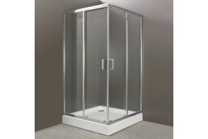 Душевой уголок BelBagno Uno 95 стекло прозрачное (UNO-195-A-2-95-C-Cr) - 3