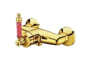 Смеситель для душа Boheme Vogue золото с красным