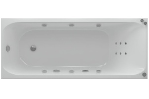 Акриловая ванна Aquatek Альфа 170x70 см ALF170-0000007 с гидромассажем, белый
