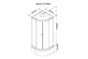 Душевая кабина Parly Effect 90х90 белая стекло матовое - 3